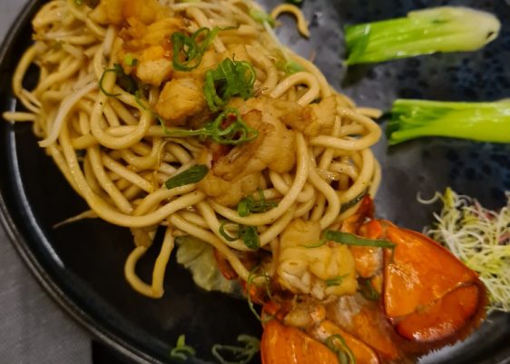 Lobster noodles at Song Chinese restaurant in Rome