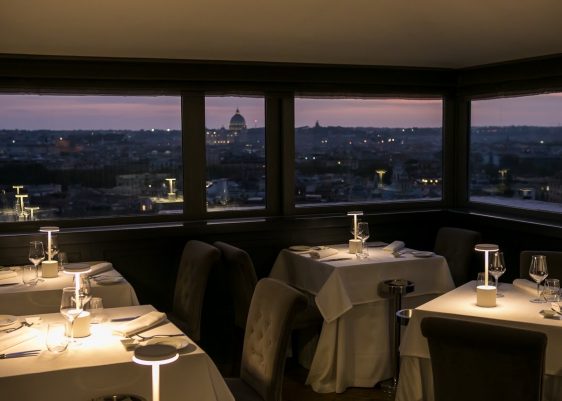 Vista Restaurant at Casina Valadier is one of the most breathtaking rooftop restaurants in Rome